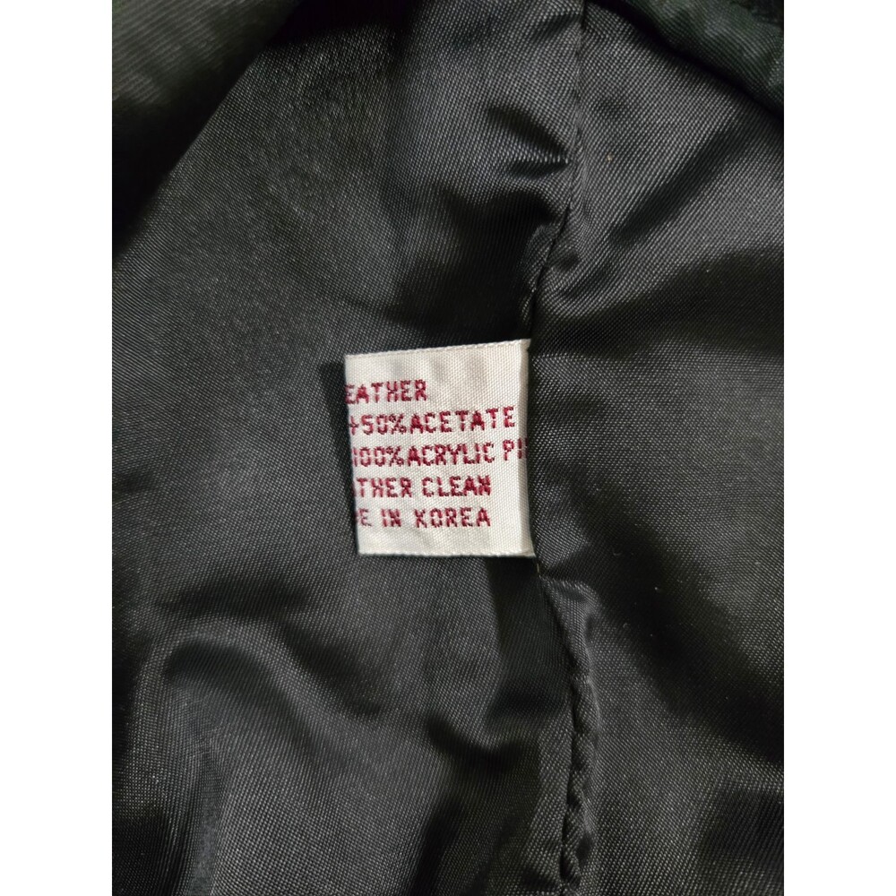 Vintage Chessking Black Leather Jacket Mens Size 42 satin lining - Picture 9 of 9